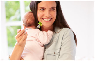 mother holding her baby